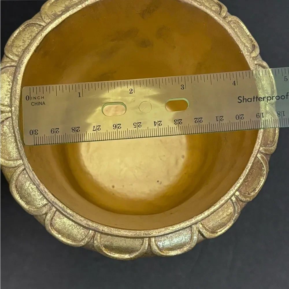 Vintage CBK LTD Gold Resin Pot Cache Pot
